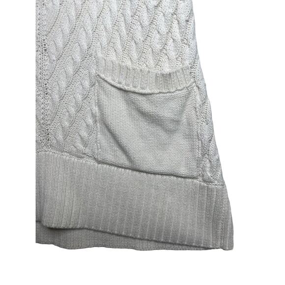 Rubbish Medium Ivory Cable Knit Sleeveless Dress Pockets Tank Style Tunic - Picture 4 of 7